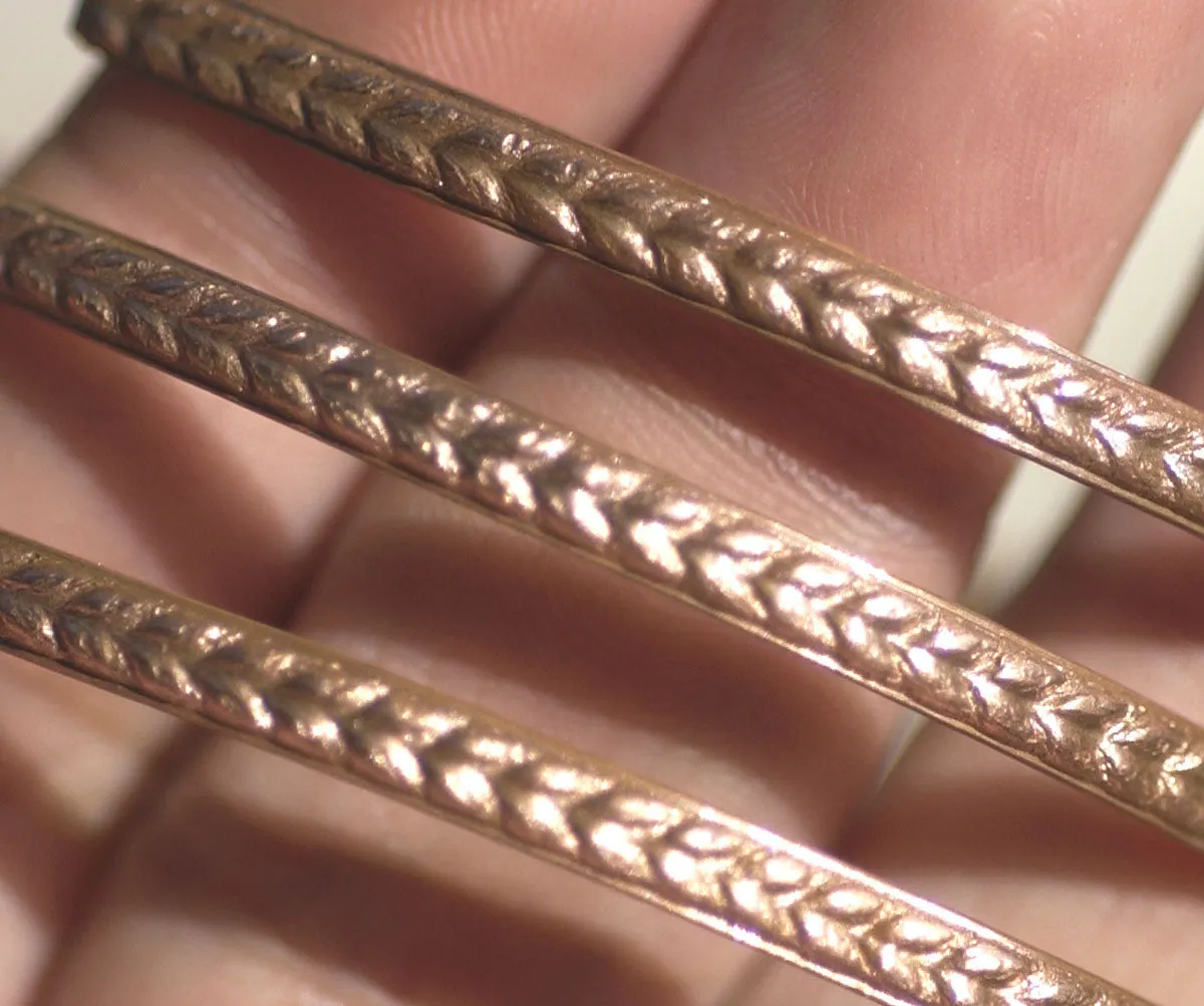 Ring Stock, Ring Shank, Textured Metal Wire, Jewelry wire 3.4mm - For Rings Bracelets Pendants Earrings, Wire wrapped Jewelry