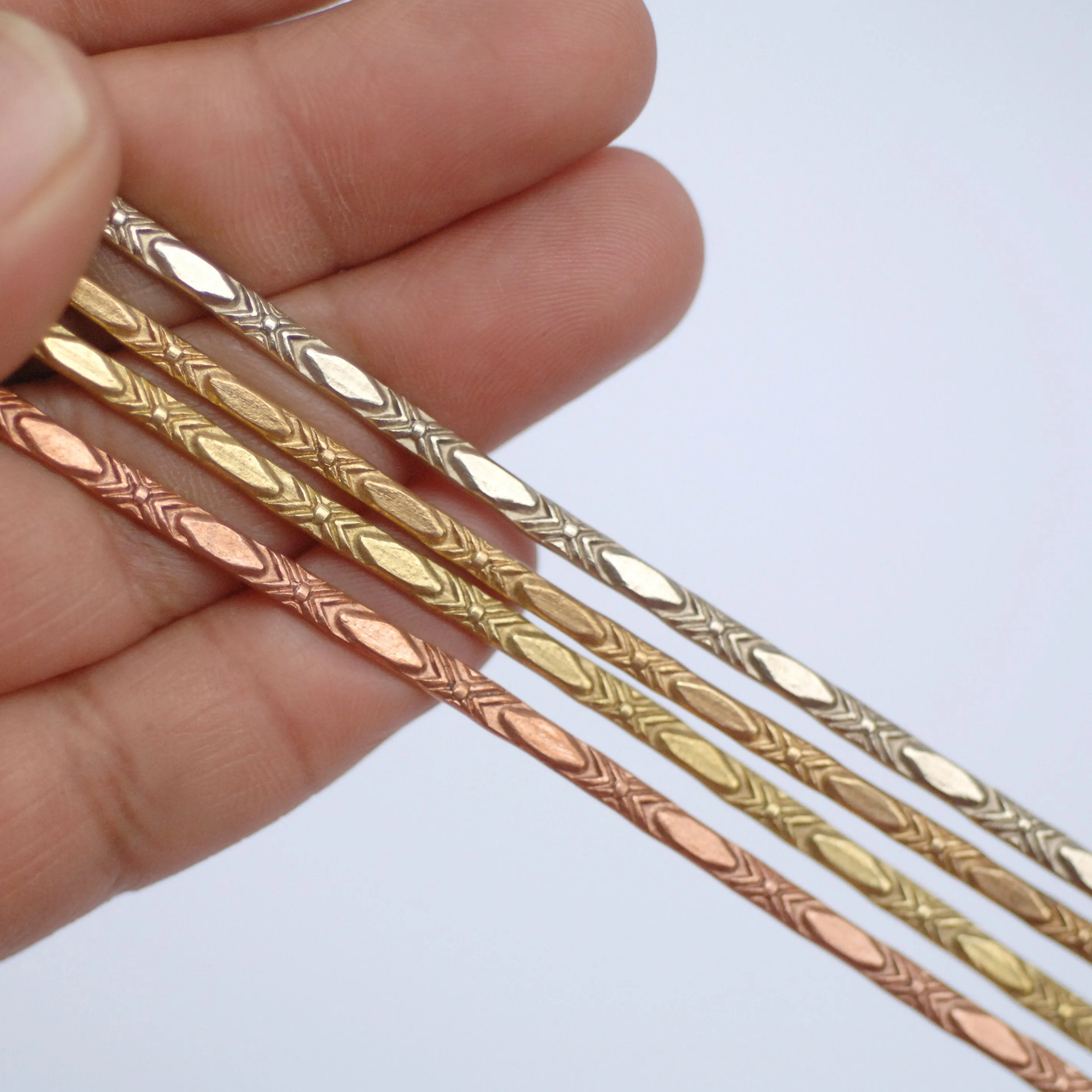 Ring wire, gallery wire, Blossom, 2.5mm wide, Ring Making Supply copper, brass, bronze, nickel silver