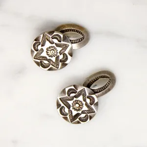 Romantic Silver Cufflinks with Western Flair