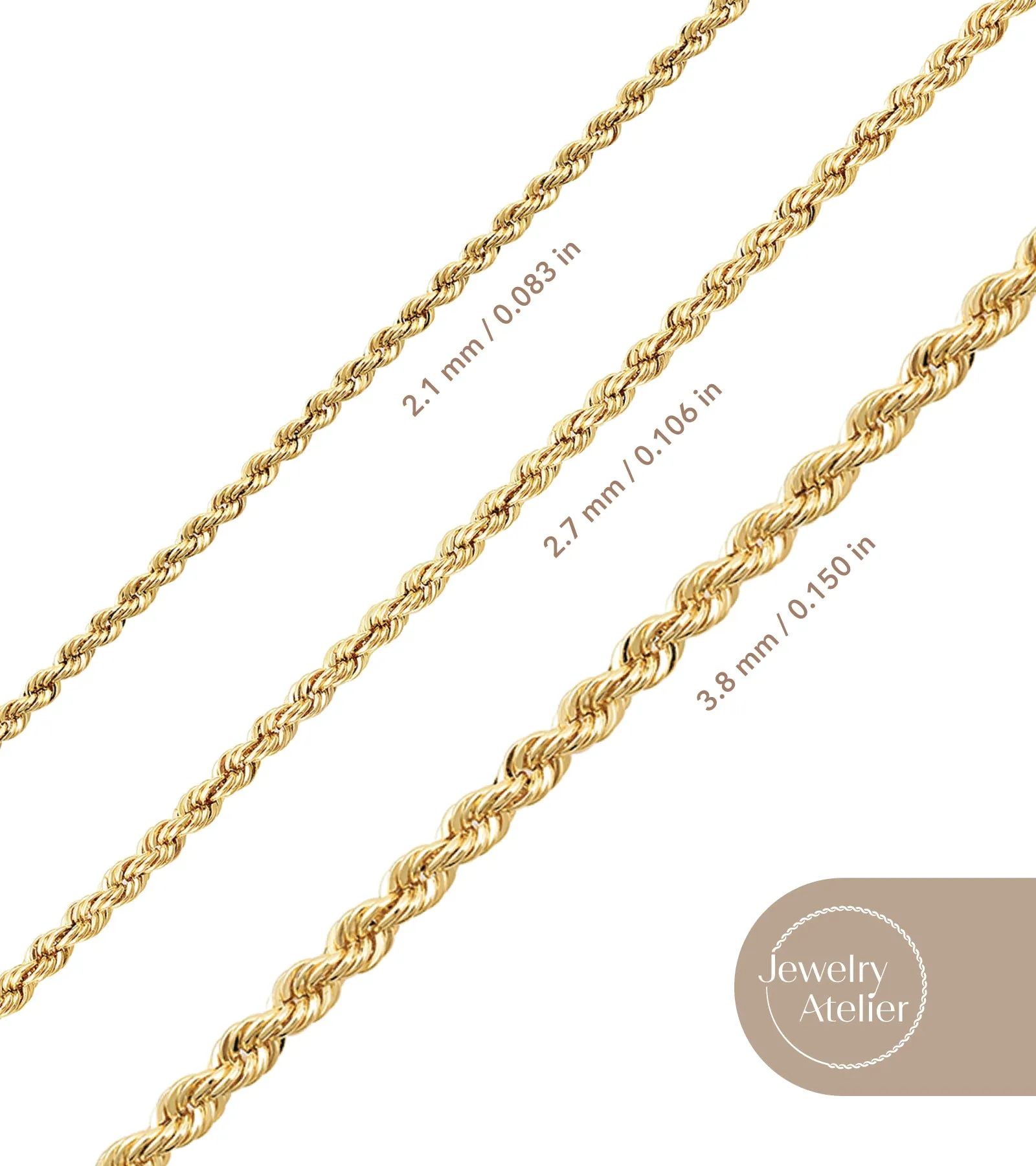 Rope Chain Necklace (2.7mm)