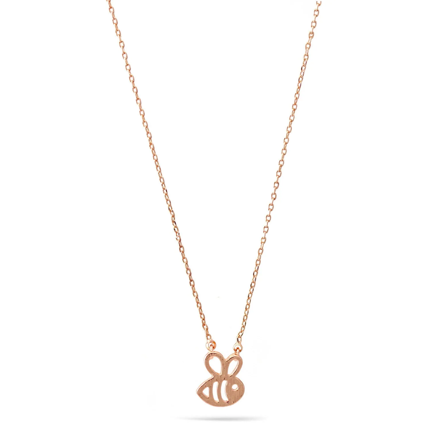ROSE GOLD SMALL PENDANT SHORT NECKLACE #N9497RG (TE4)