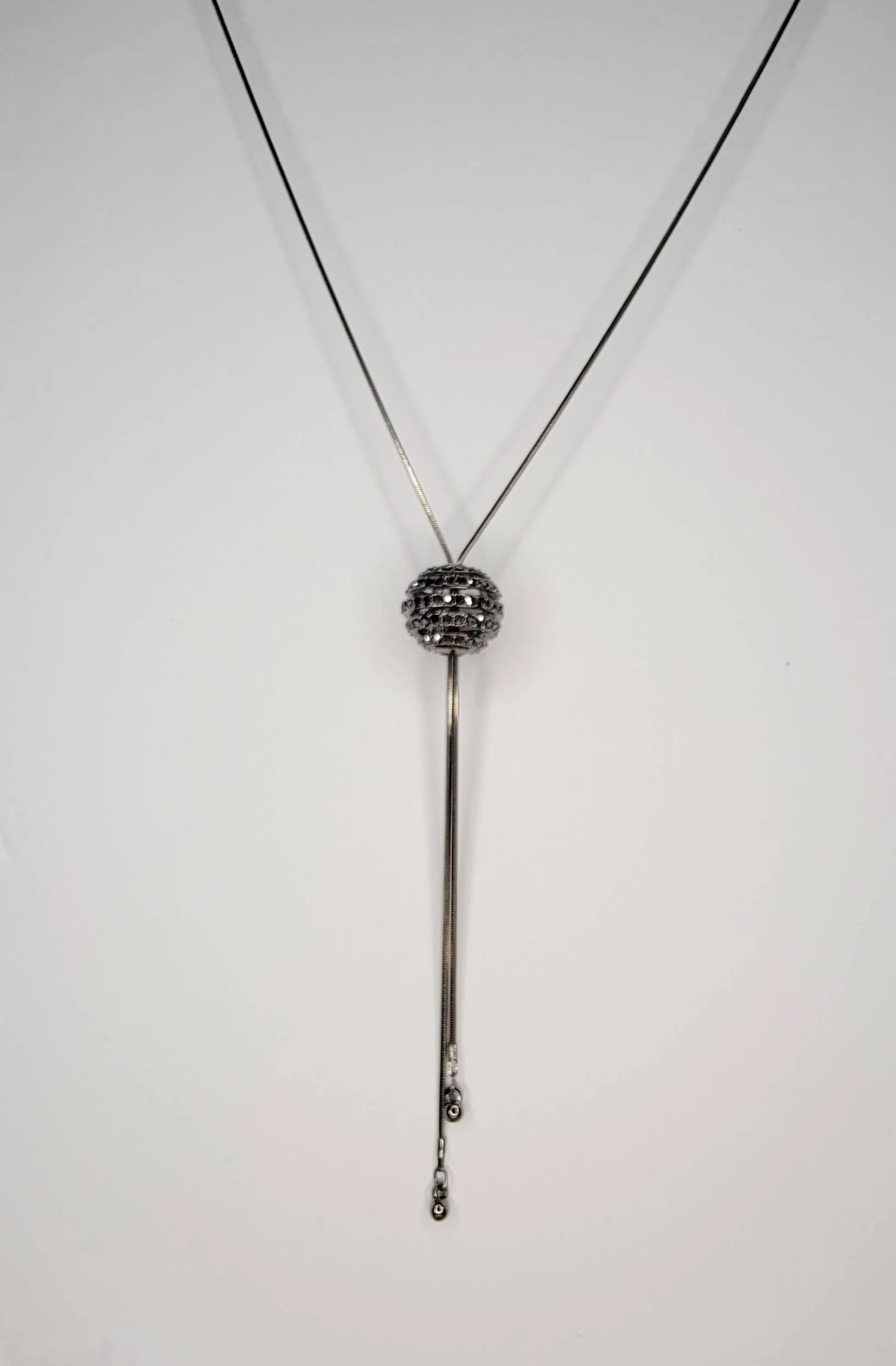 Round Ball Bolo Style Necklace