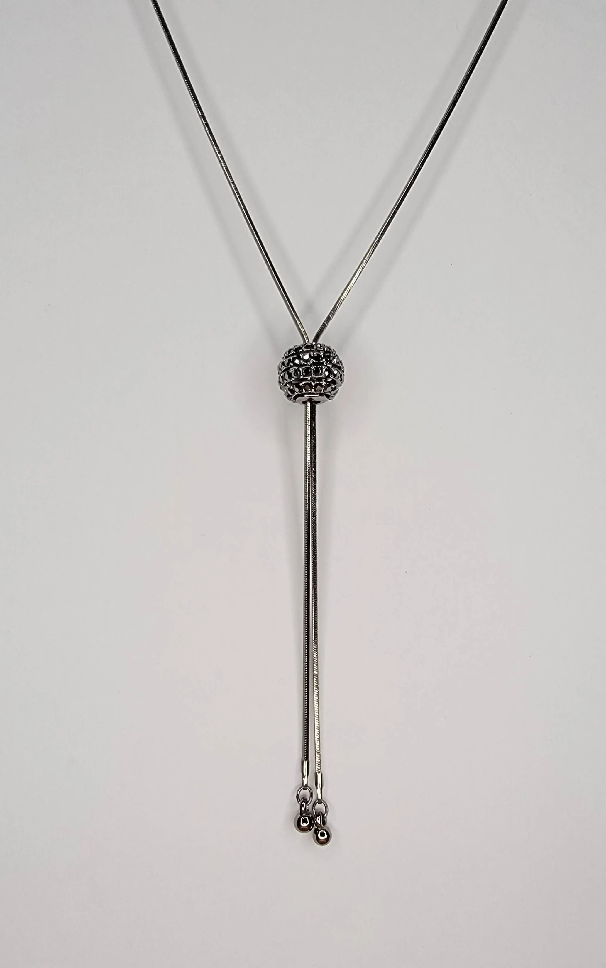 Round Ball Bolo Style Necklace