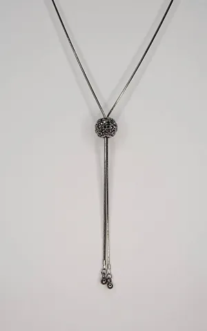 Round Ball Bolo Style Necklace