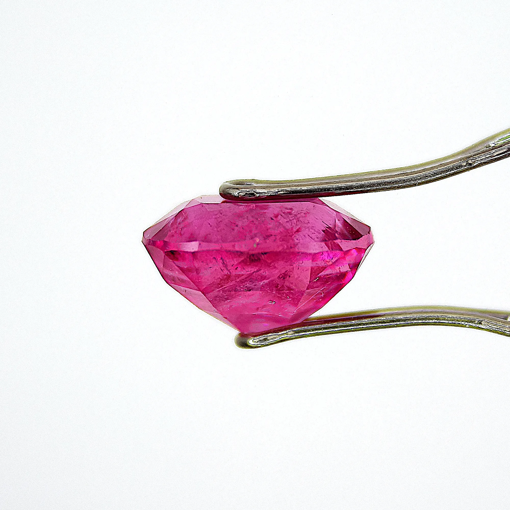 Rubellite Tourmaline Natural Gemstone, 2.58 Carats, Cushion Cut, October Birthstone