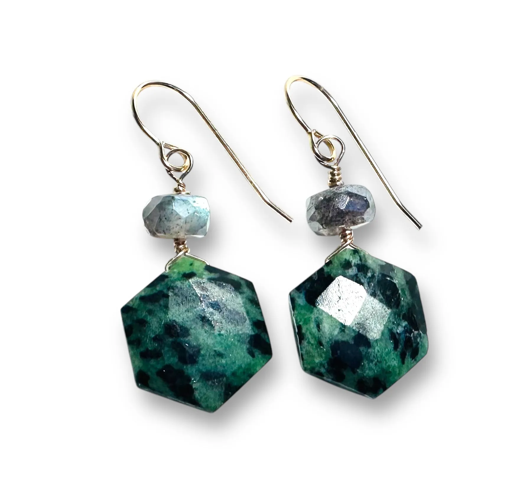 Ruby Zoisite Gemstone Earrings