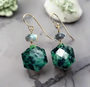 Ruby Zoisite Gemstone Earrings