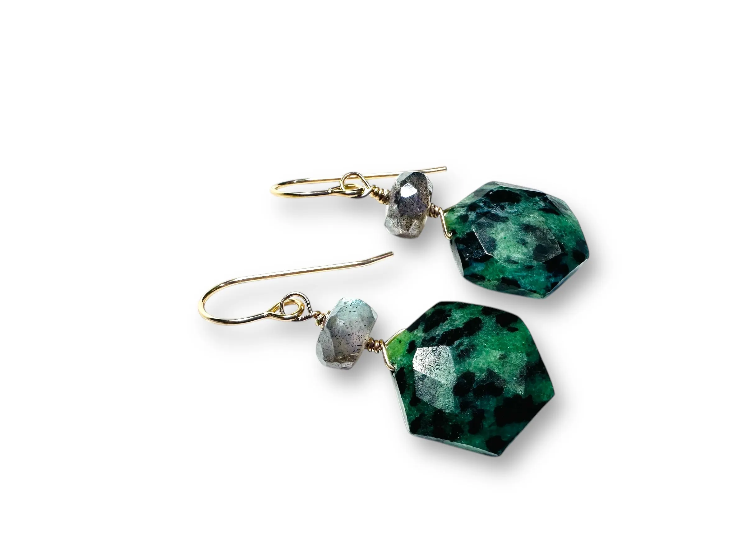 Ruby Zoisite Gemstone Earrings