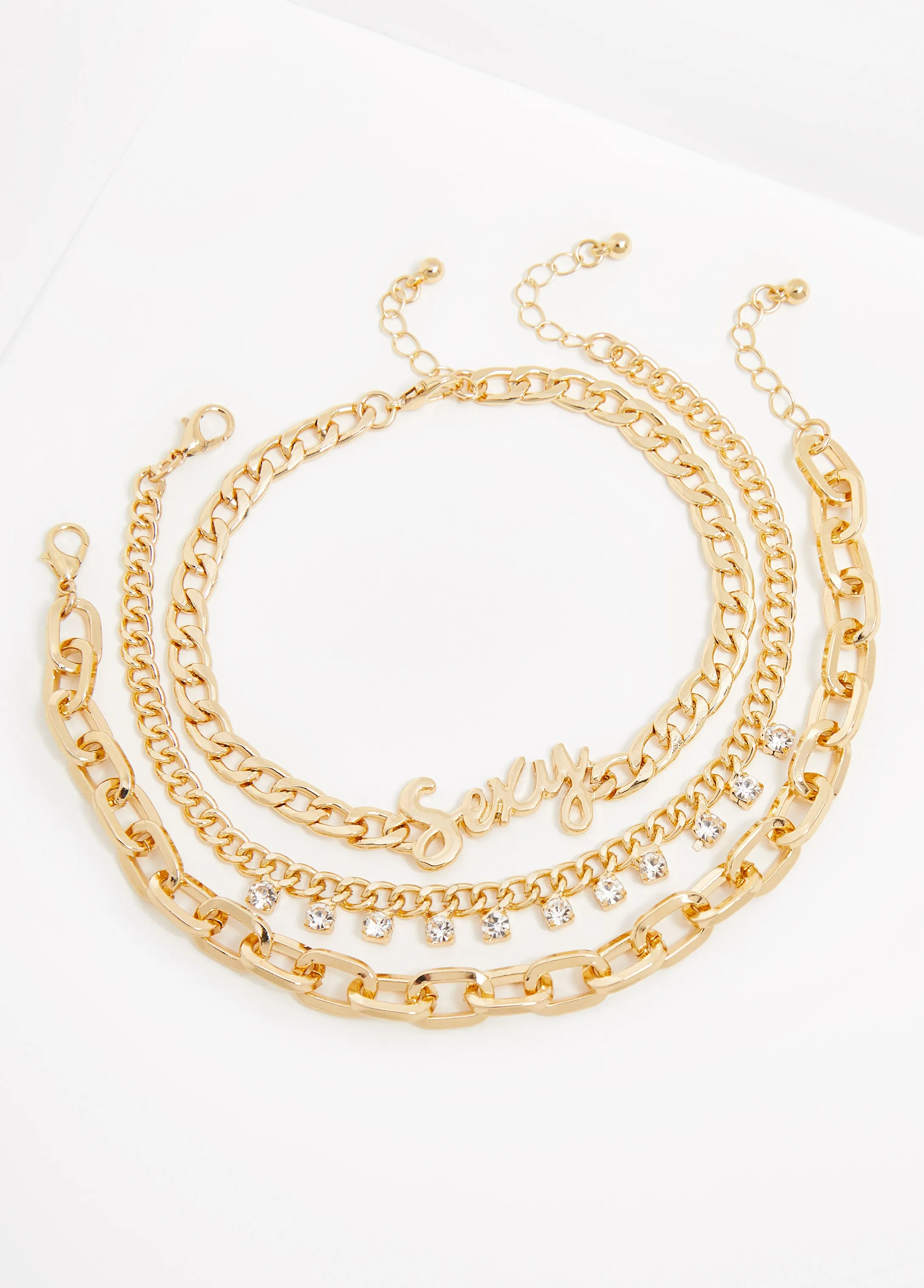 Sexy Gold Tone Anklet Set