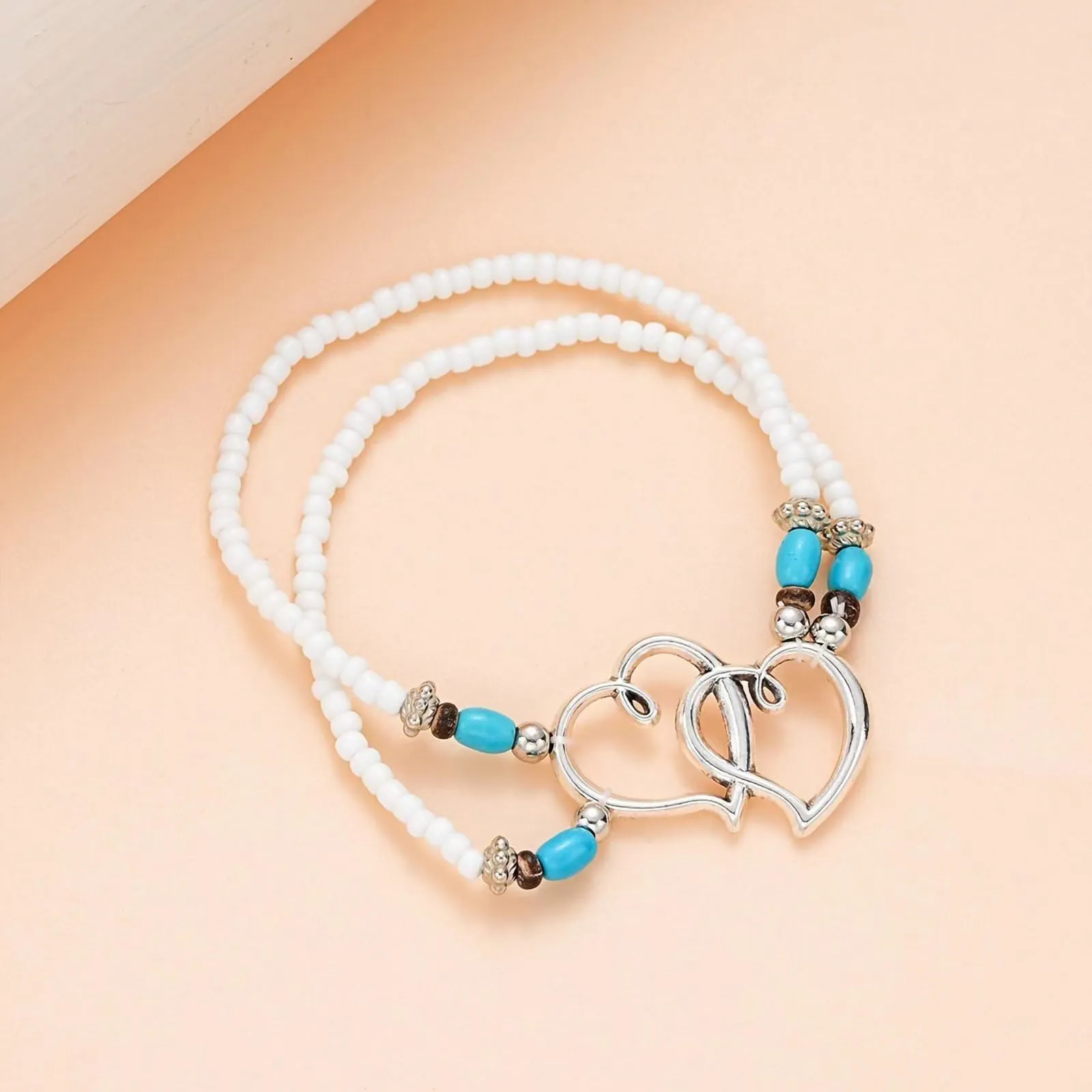 Shell Ankle Bracelet Set for Women, 14K Gold Boho Bead Adjustable Anklet, Hawaiian Beach Seashell Pearl Heart Starfish Conch Foot Jewelry Gifts