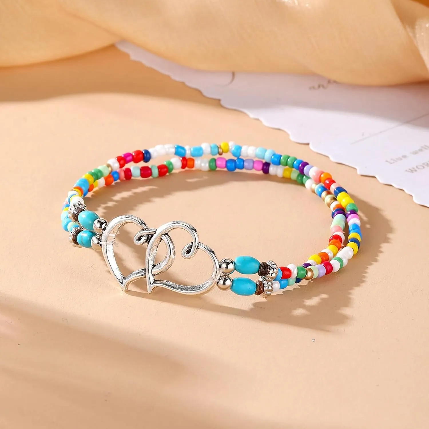 Shell Ankle Bracelet Set for Women, 14K Gold Boho Bead Adjustable Anklet, Hawaiian Beach Seashell Pearl Heart Starfish Conch Foot Jewelry Gifts