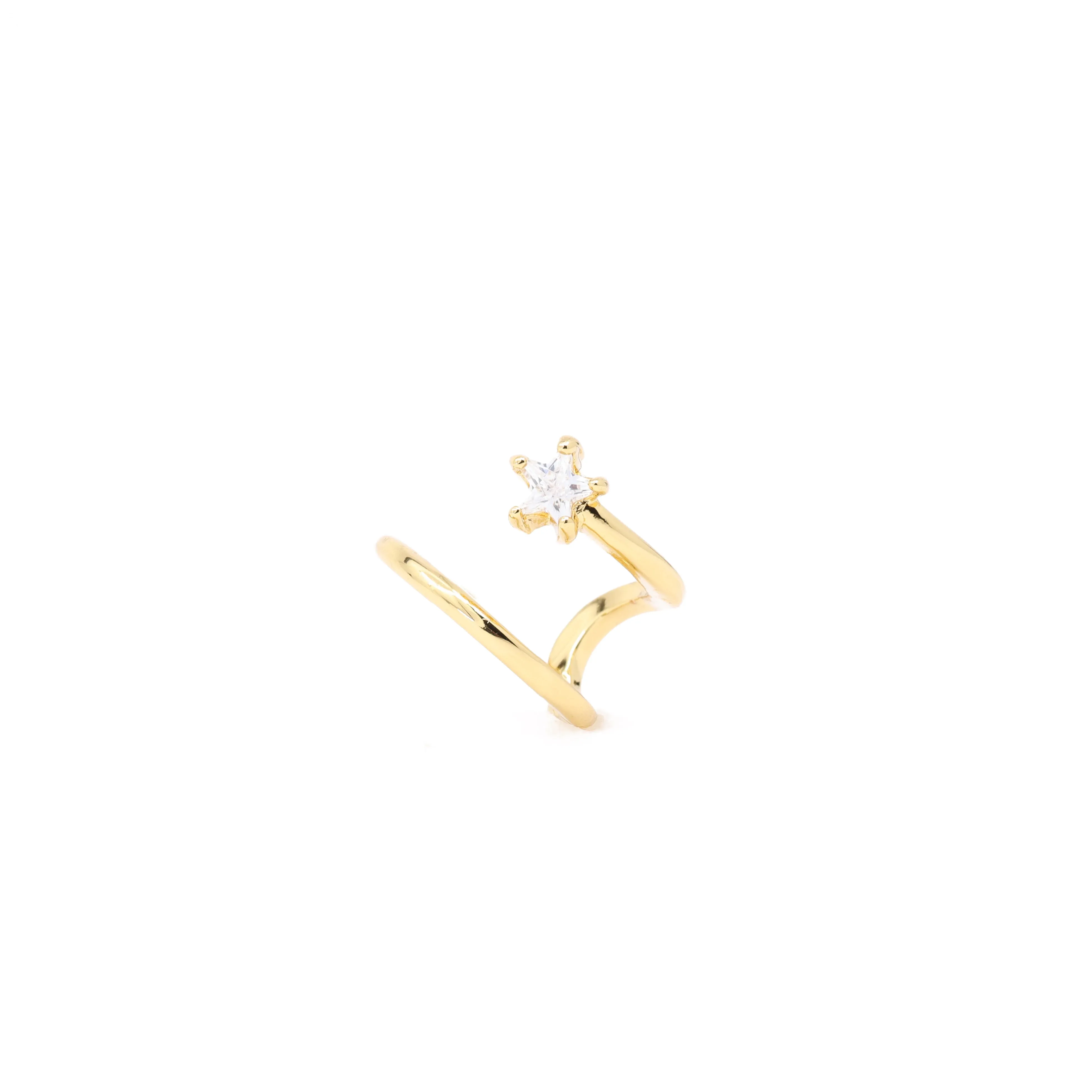Shooting Star Ear Cuff in Gold