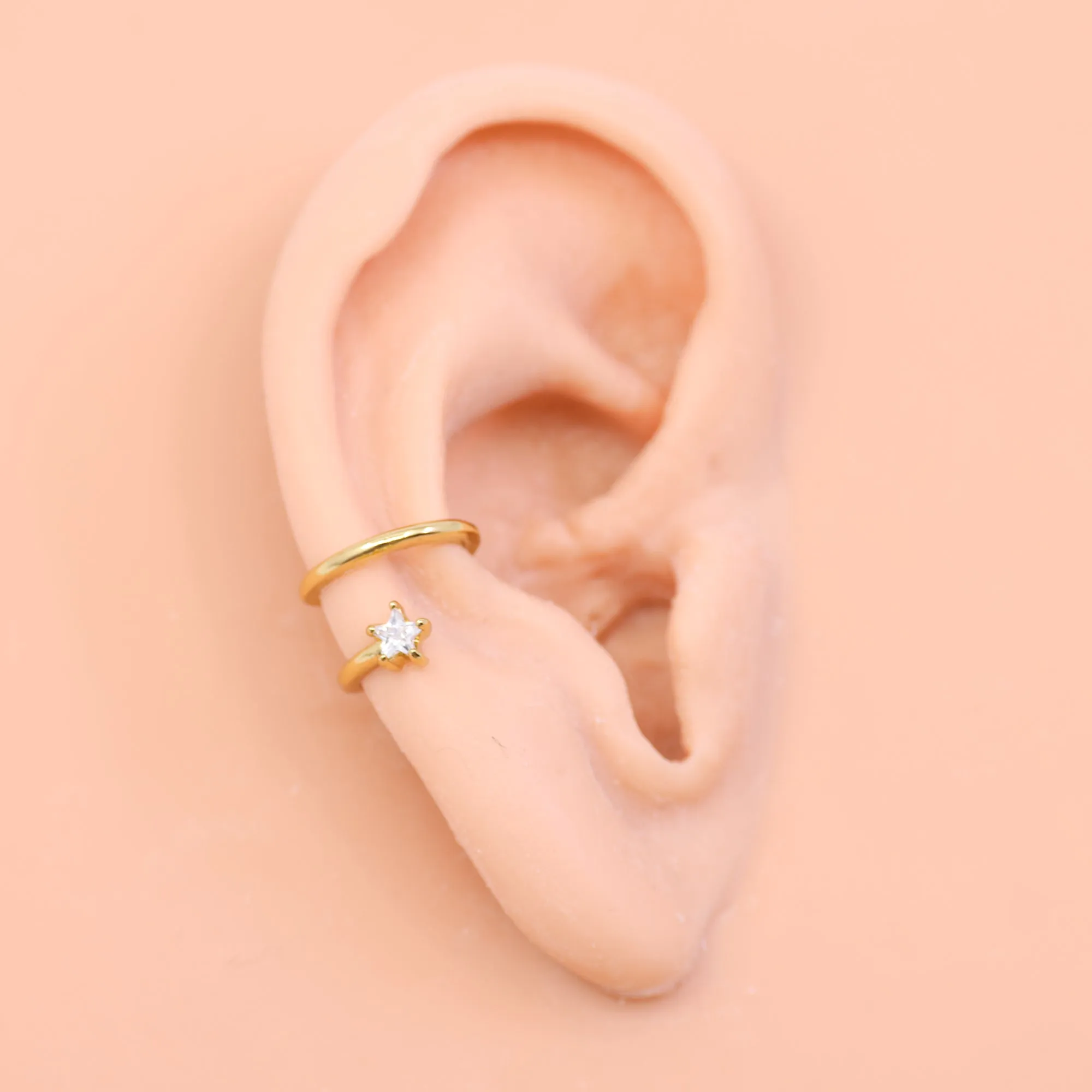 Shooting Star Ear Cuff in Gold