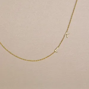 Sidewalk Letters Necklace Custom Initial Jewelry