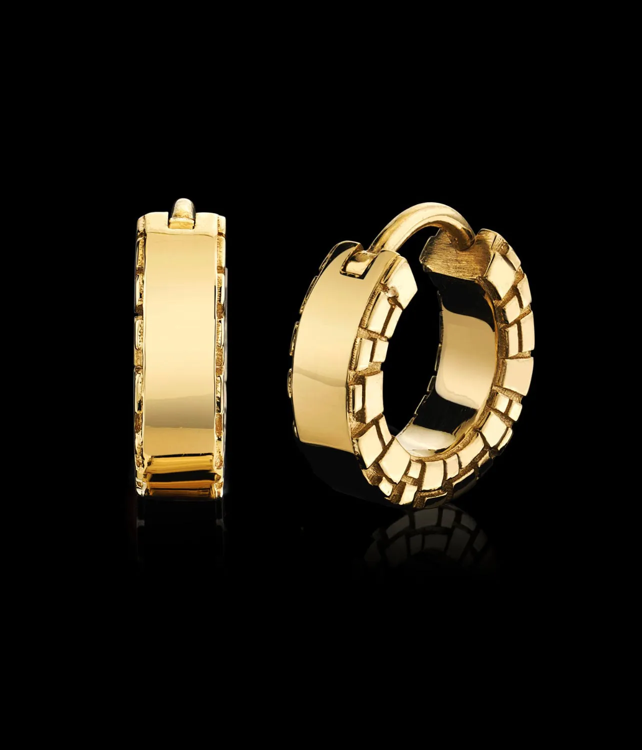 Signature Collection 18k Yellow XL Gold Ear Cuff Earrings