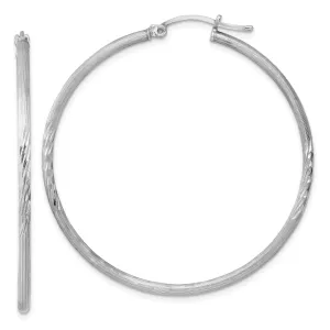 Silver D.C Round Hoop Hinged Earrings