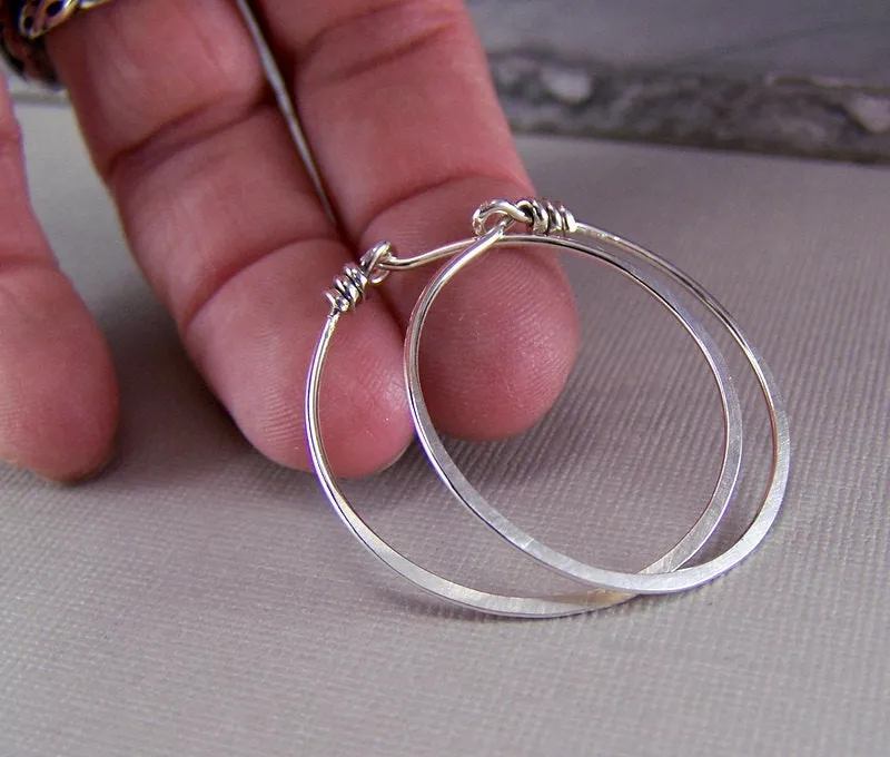 Silver Hoop Earrings