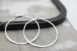 Silver Hoop Earrings