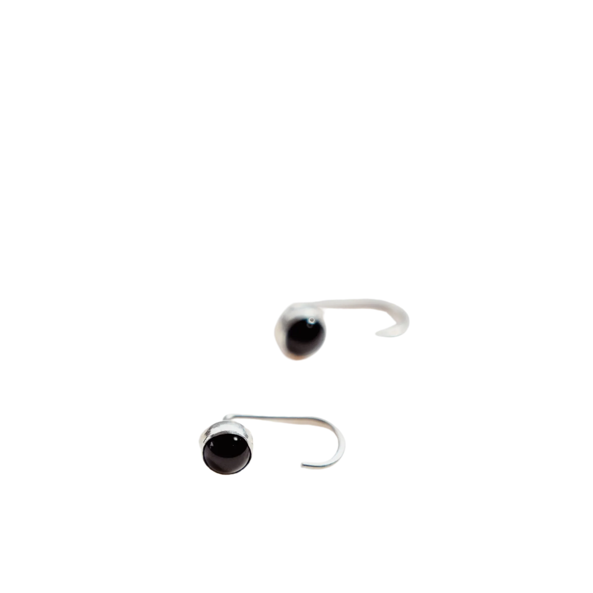 Silver J-Hook Hoop Earrings