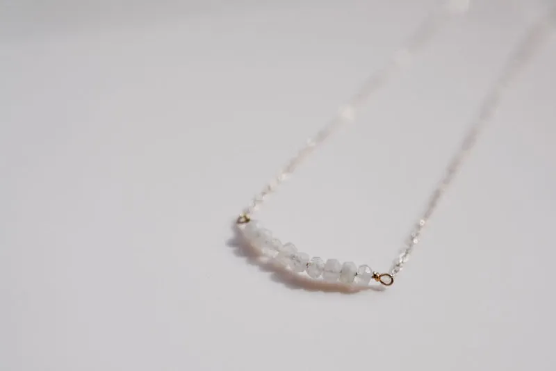 Silver Strand Gemstone Necklace