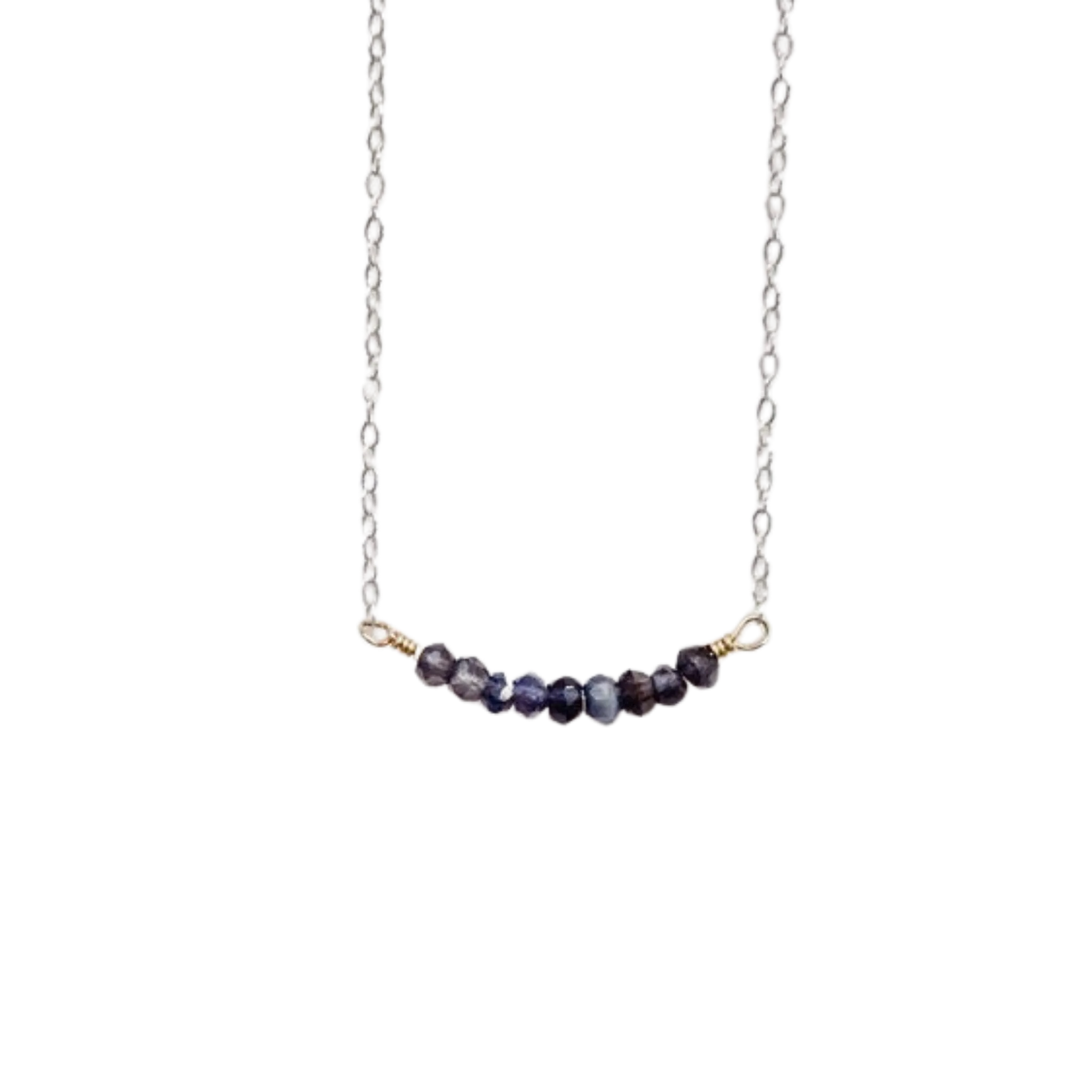 Silver Strand Gemstone Necklace