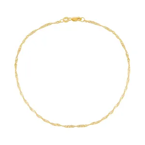 Singapore Chain Anklet 14K