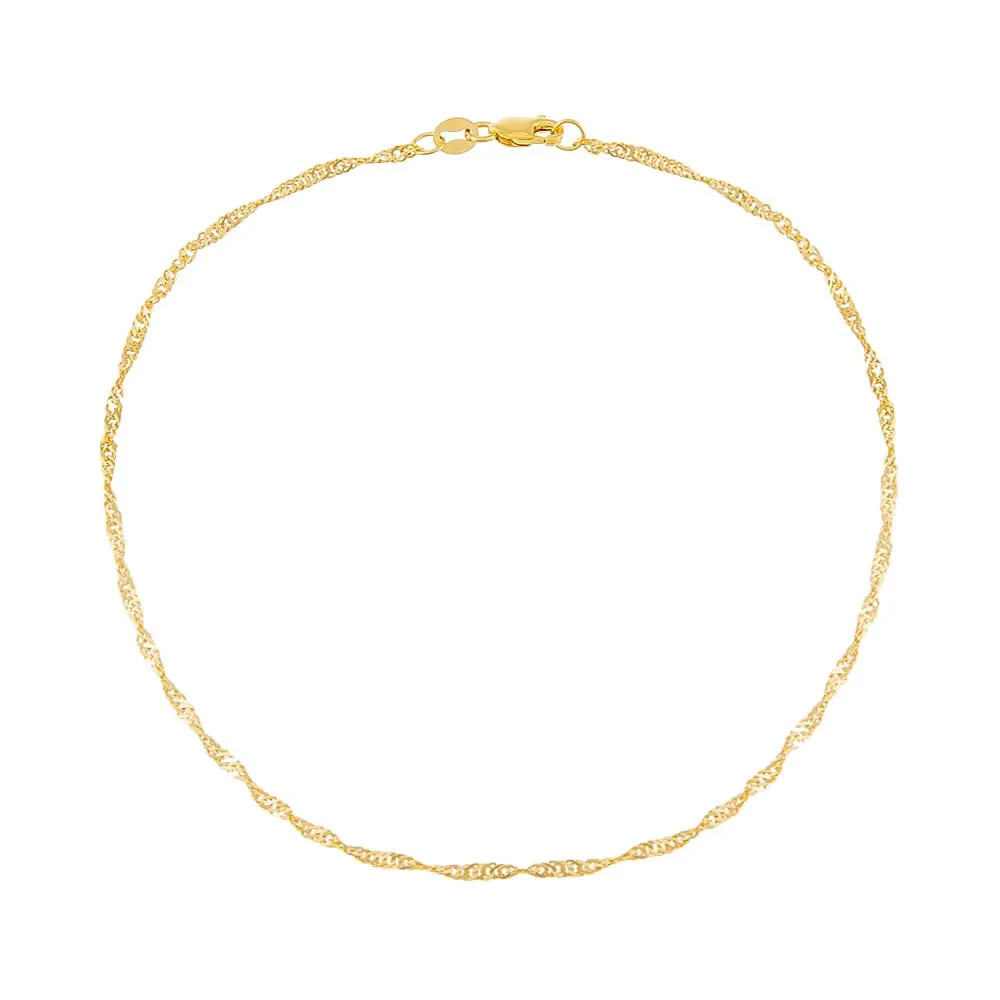 Singapore Chain Anklet 14K
