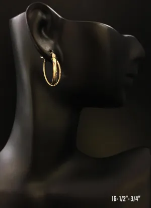 Small hoop earrings 10K solid gold