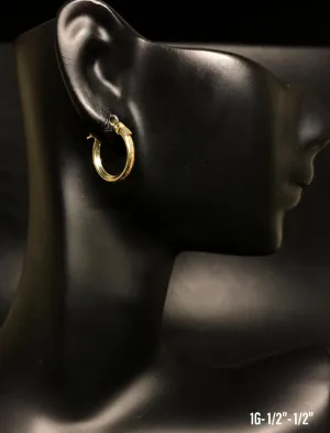 Small hoop earrings 10K solid gold