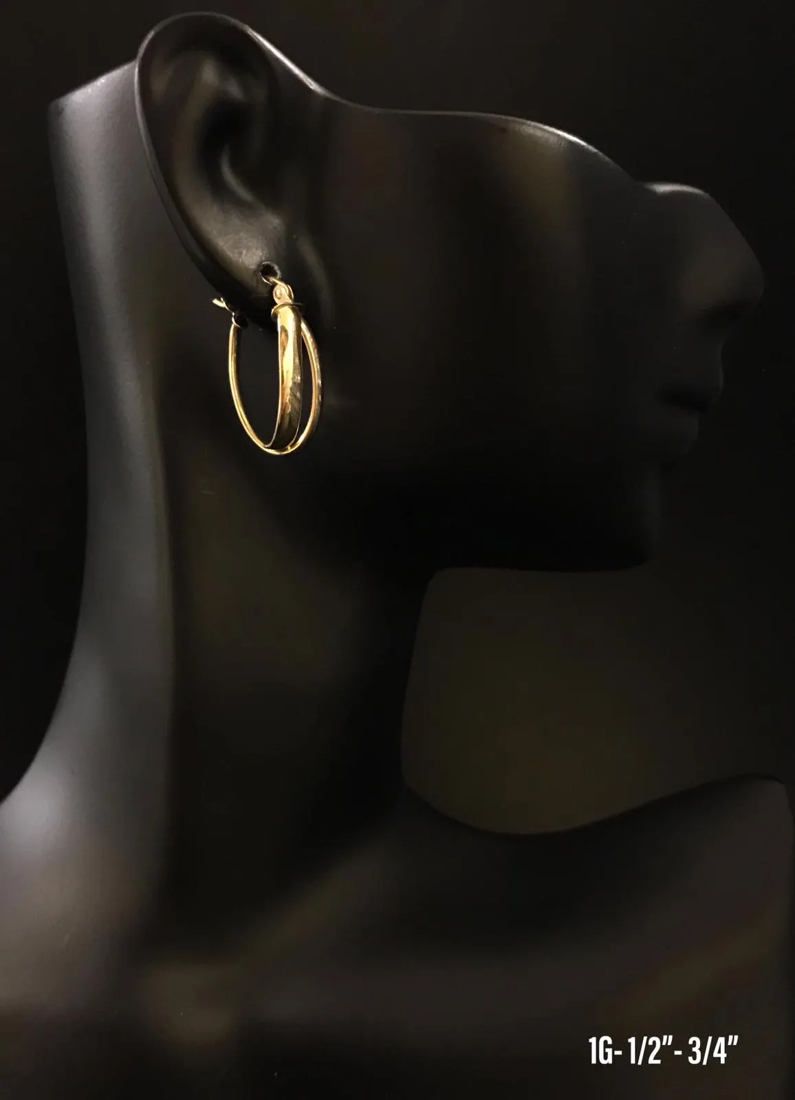 Small hoop earrings 10K solid gold