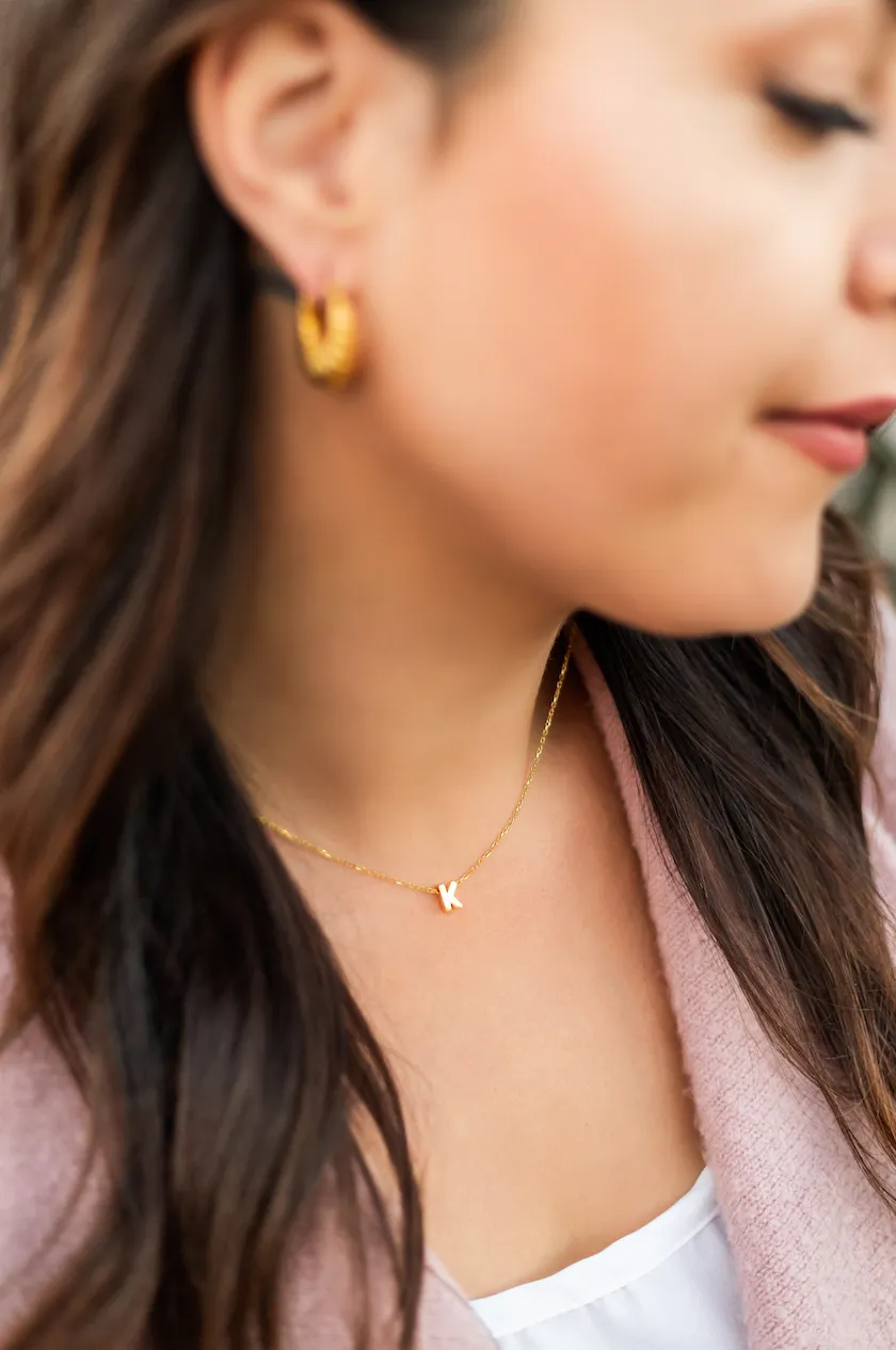 Small Initial Necklace