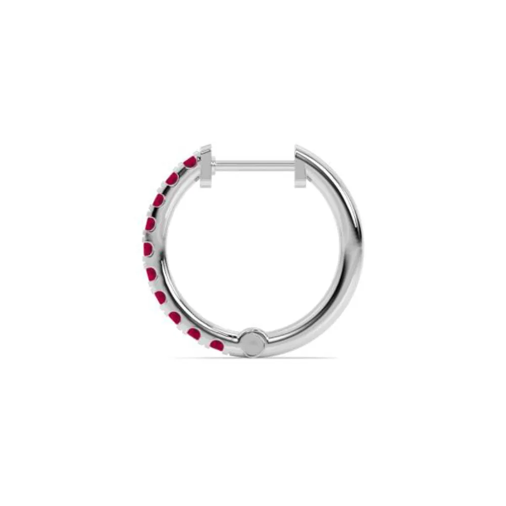 Smyth Jewelers 14k Gold Ruby Hoop Earrings