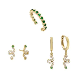 Snake Earring Combo Set
