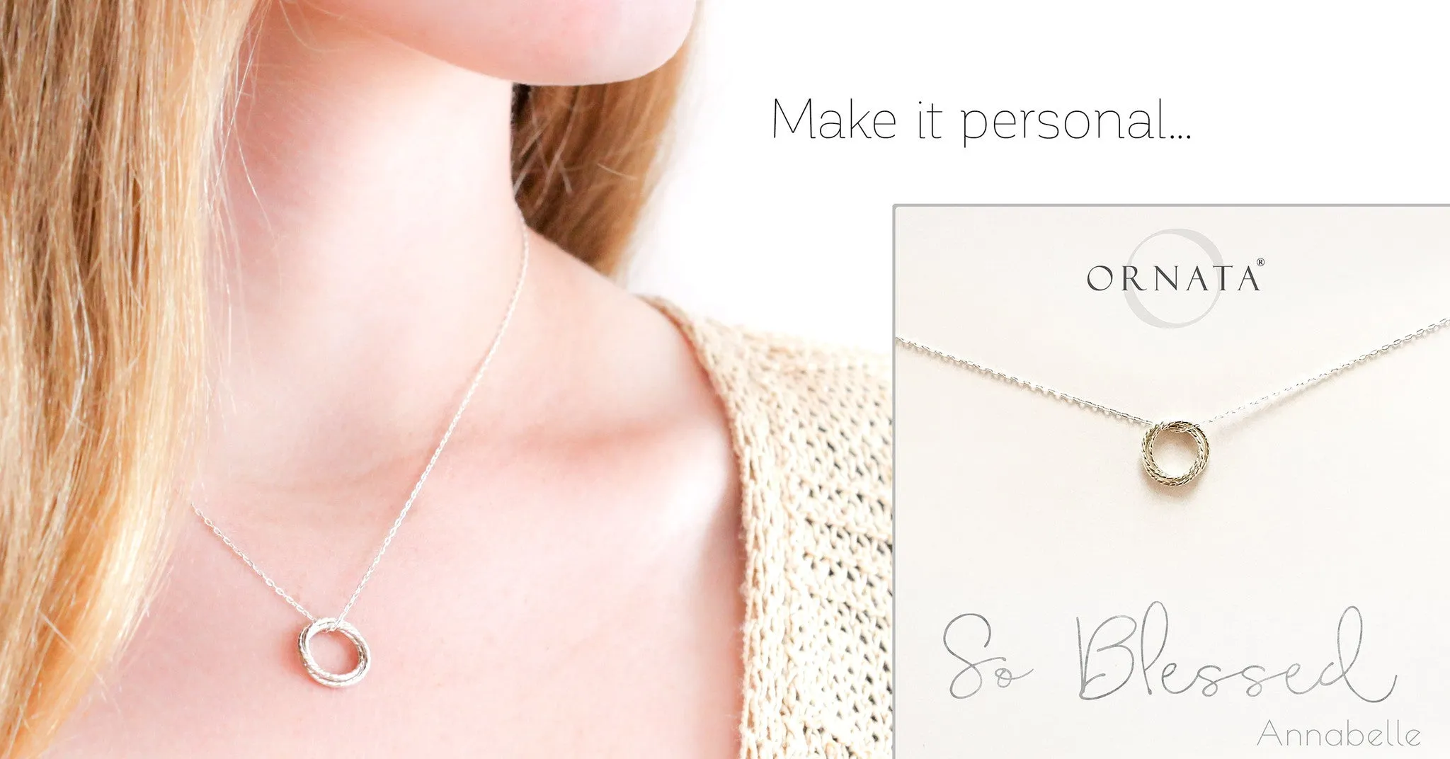 “So Blessed” Sterling Silver Trinity Necklace