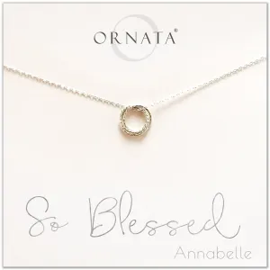 “So Blessed” Sterling Silver Trinity Necklace