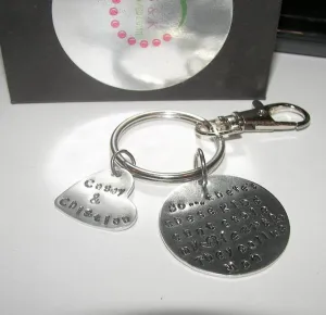 So there's these kids that stole my heart , handstamped Key ring with kids names, custom personalized hand stamped jewelry