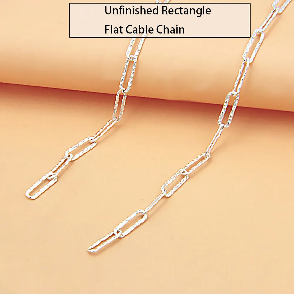 Sold by the Foot BULK 925 Sterling Silver Hammered Cable Chain Jewelry Making