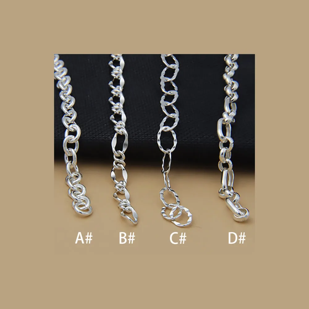 Sold by the Foot BULK 925 Sterling Silver Oval Link Cable Chain Jewelry Making