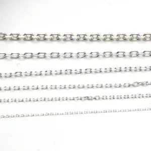 Sold by the Foot BULK 925 Sterling Silver Oval Link Cable Chain Jewelry Making