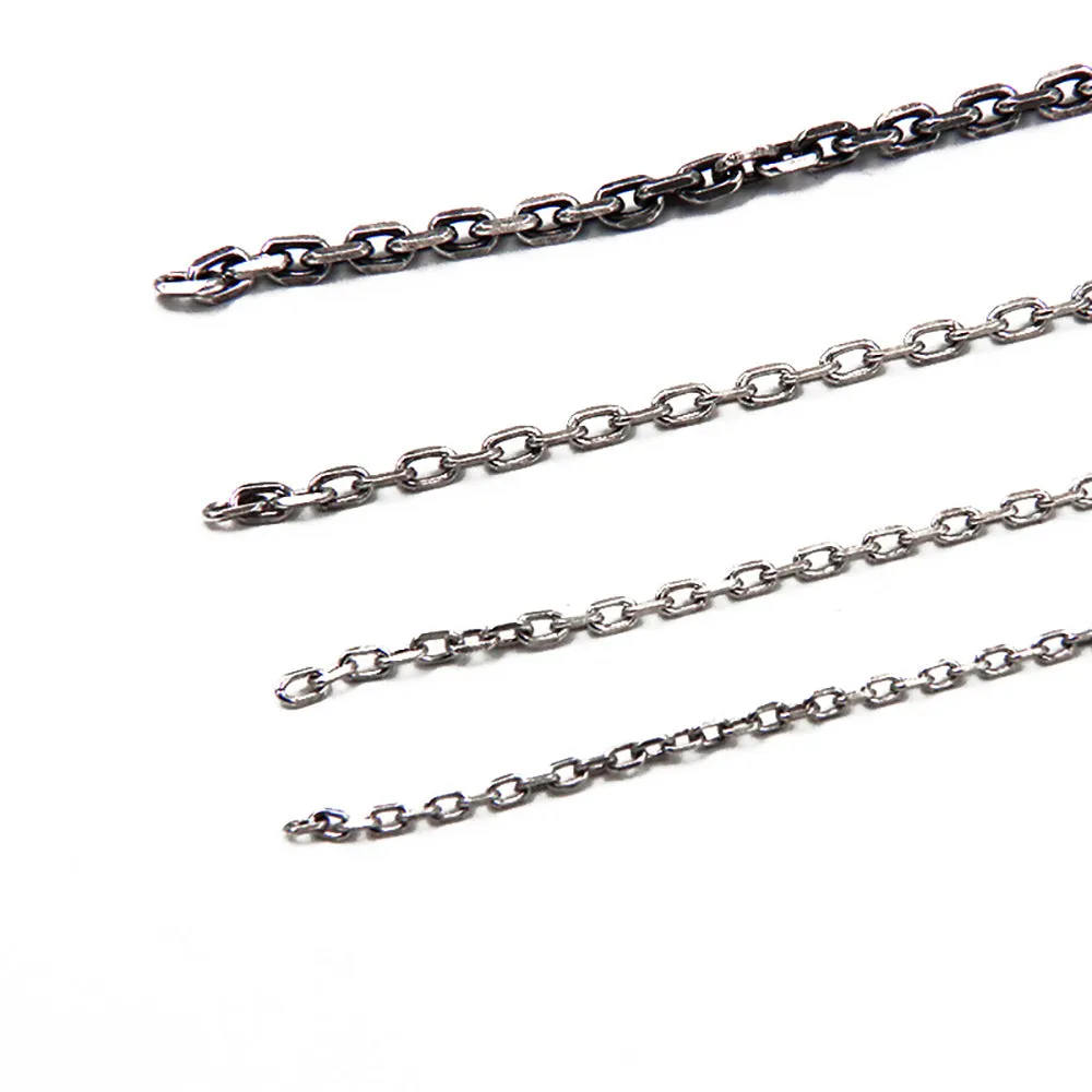 Sold by the Foot BULK 925 Sterling Silver Oval Link Cable Chain Jewelry Making