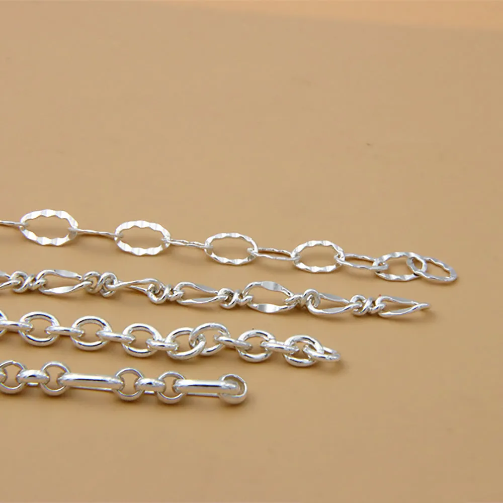 Sold by the Foot BULK 925 Sterling Silver Oval Link Cable Chain Jewelry Making