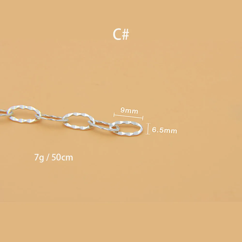 Sold by the Foot BULK 925 Sterling Silver Oval Link Cable Chain Jewelry Making