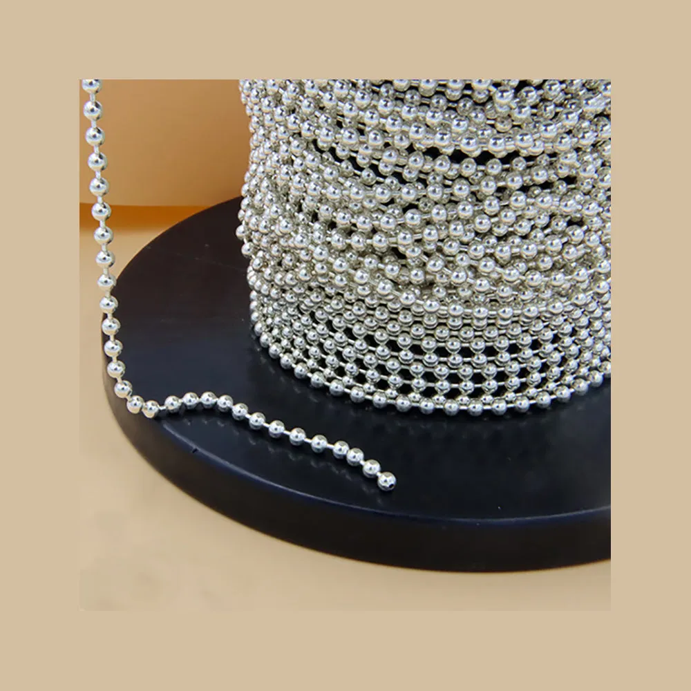 Sold by the Foot BULK Solid 925 Sterling Silver 2mm 3mm 4mm Unfinished Round Bead Chain