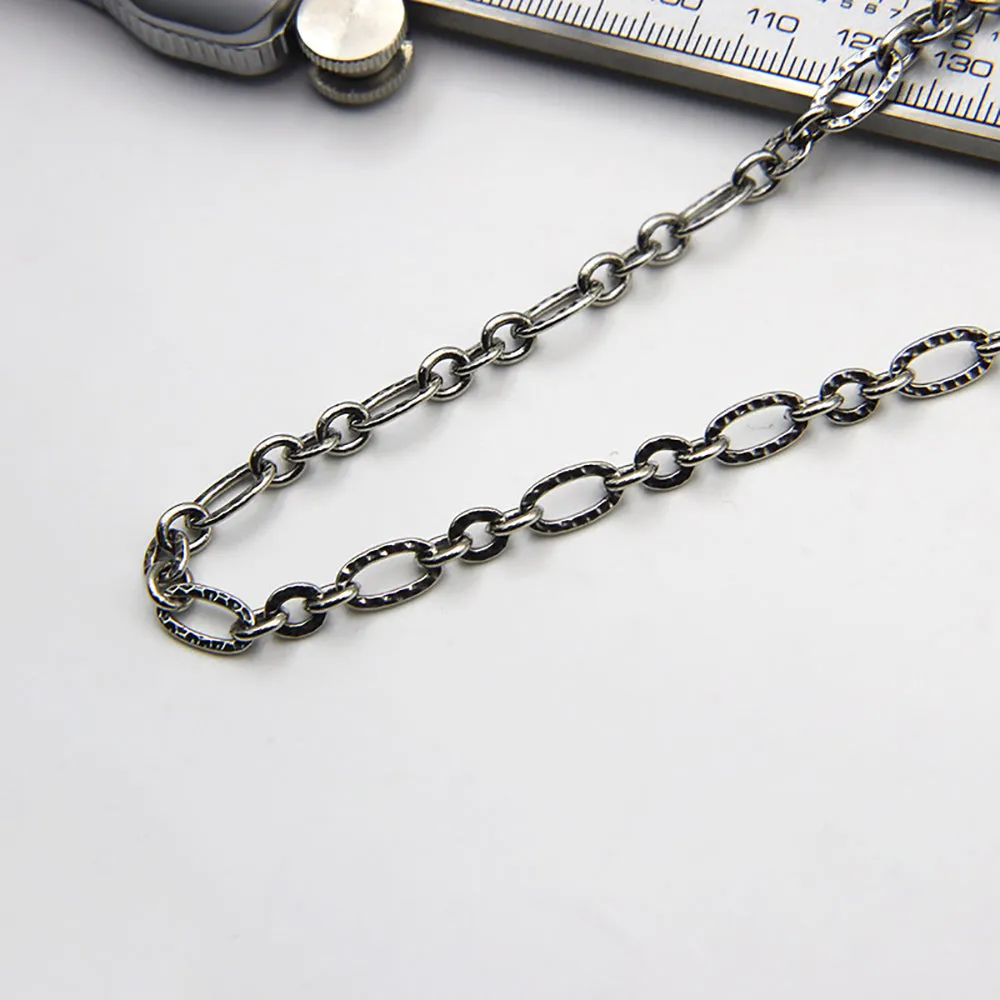 Sold by the Foot BULK Solid 925 Sterling Silver Figaro Chain Jewelry Making