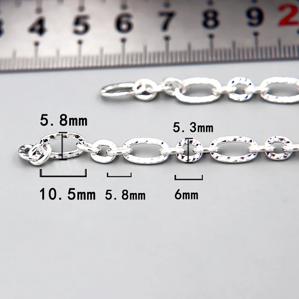 Sold by the Foot BULK Solid 925 Sterling Silver Figaro Chain Jewelry Making