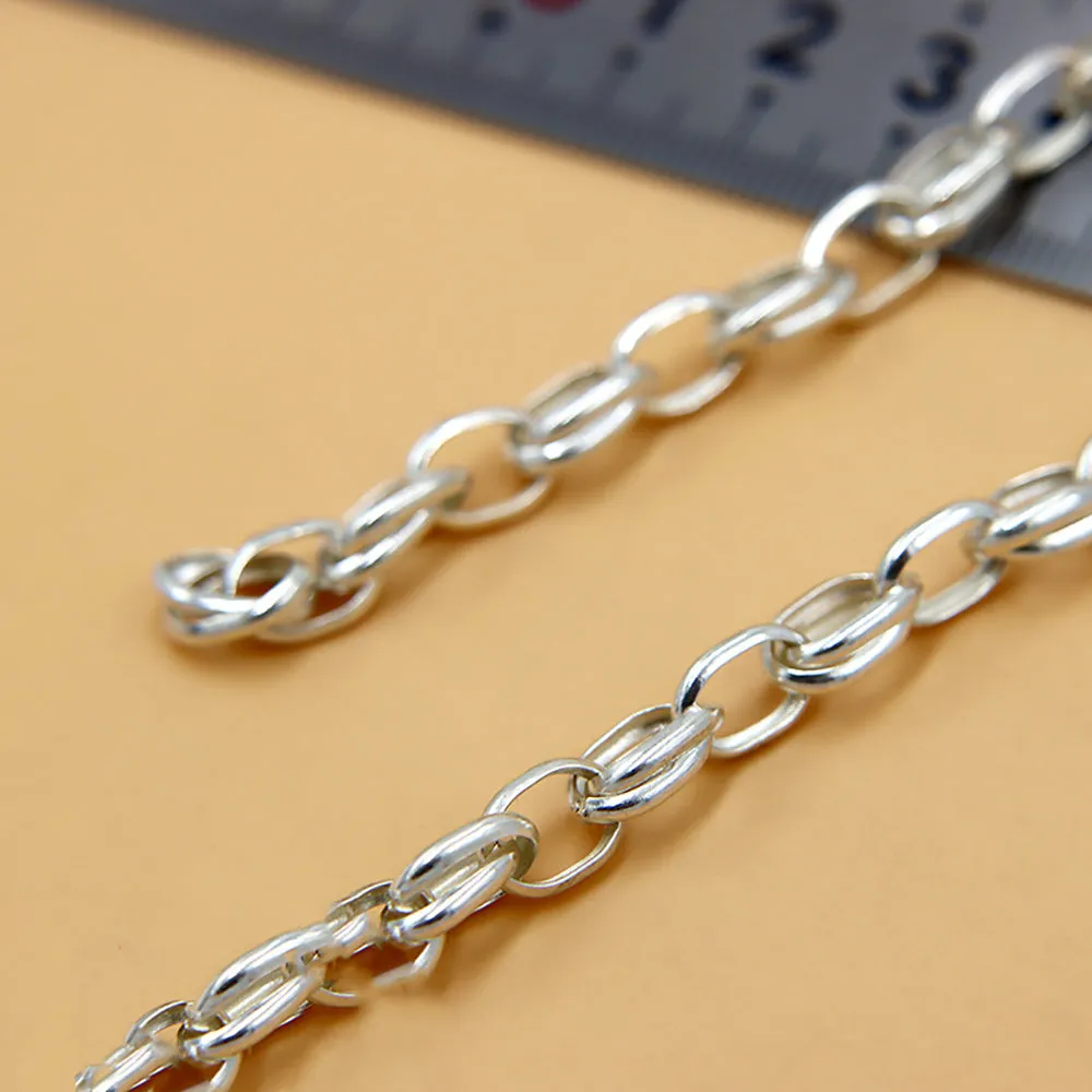 Sold by the Foot BULK Solid 925 Sterling Silver Glossy Oval Link Cable Chain Jewelry Making
