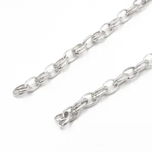 Sold by the Foot BULK Solid 925 Sterling Silver Glossy Oval Link Cable Chain Jewelry Making