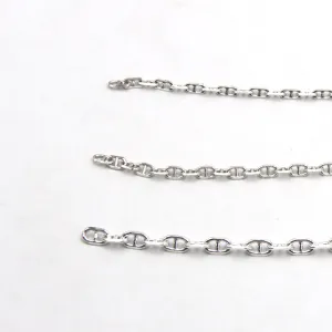 Sold by the Foot BULK Solid 925 Sterling Silver Mariner Cable Chain Jewelry Making