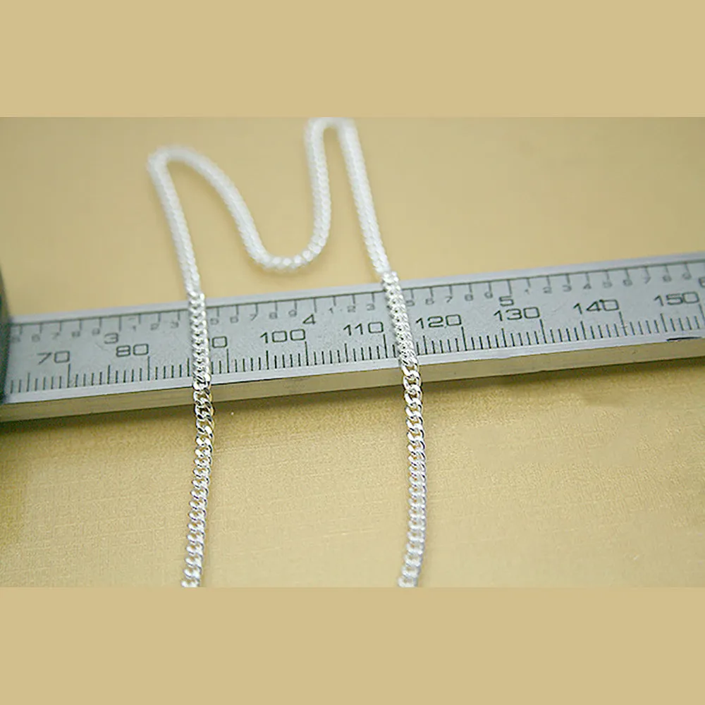 Sold by the Foot BULK Solid 925 Sterling Silver Miami Cuban Cable Chain Jewelry Making