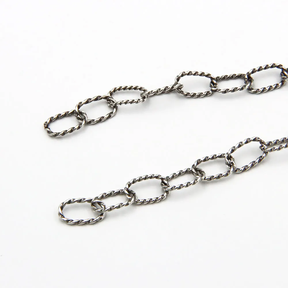 Sold by the Foot BULK Solid 925 Sterling Silver Oval Link Cable Chain Jewelry Making